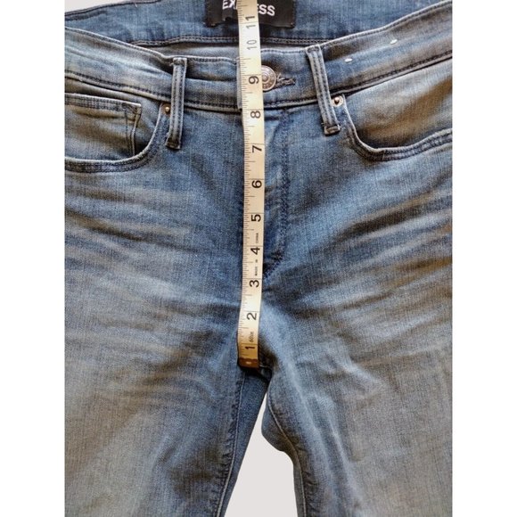 Express Leggings Womens 4 Cropped Mid Rise Stretch Denim Perfect - Picture 6 of 16
